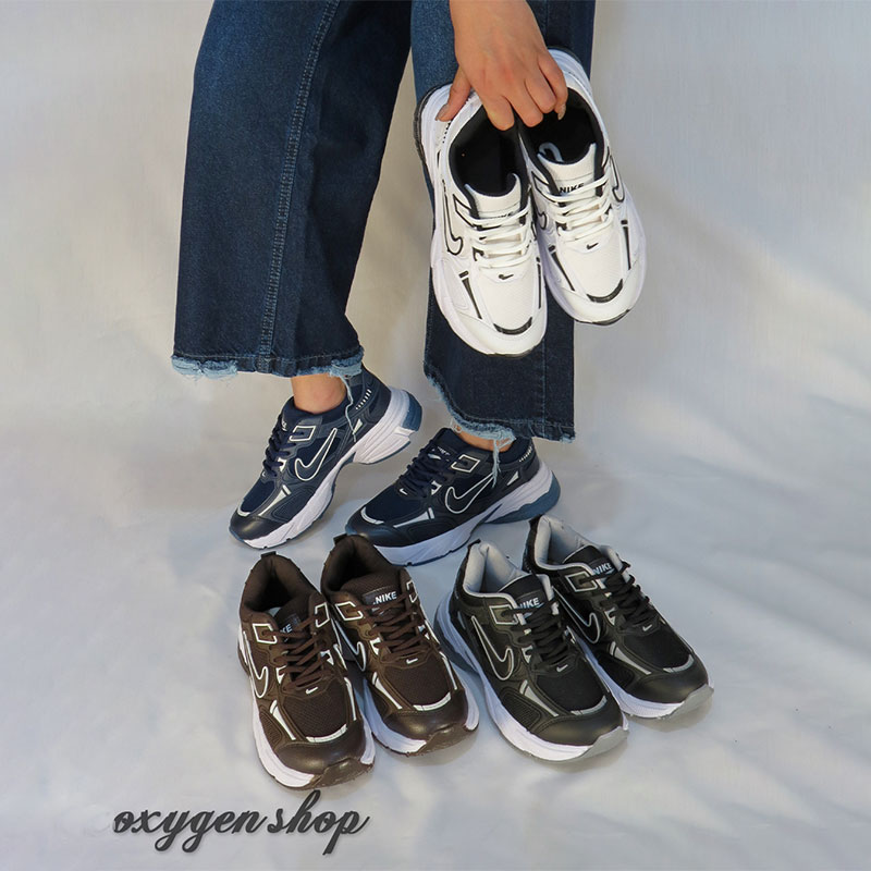 nike-v5k-women-multi-color-sneakers کتونی اسپرت زنانه نایک V5K | کفش راحتی پیادهروی با زیره طبی و لژ ۵ سانت - تصویر 1